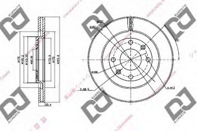 DJ PARTS bd1537 -  Тормозной диск